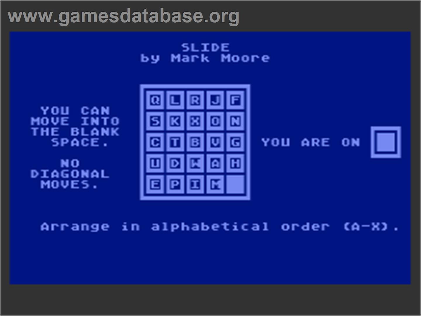 Slide - Atari 8-bit - Artwork - Title Screen