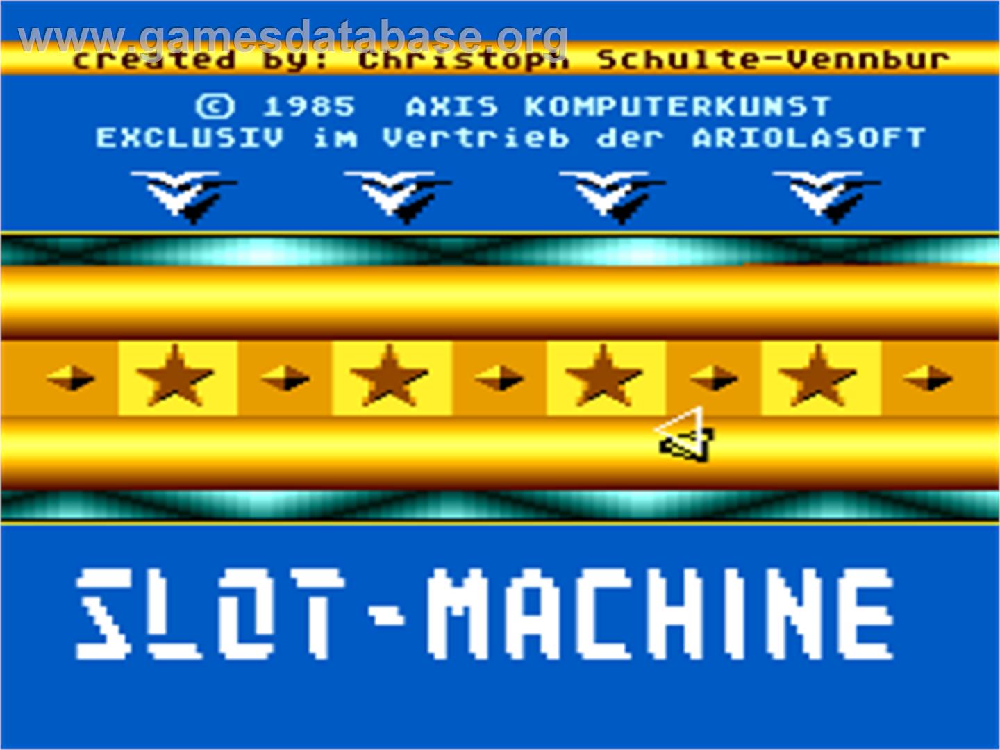 Slot-machine - Atari 8-bit - Artwork - Title Screen
