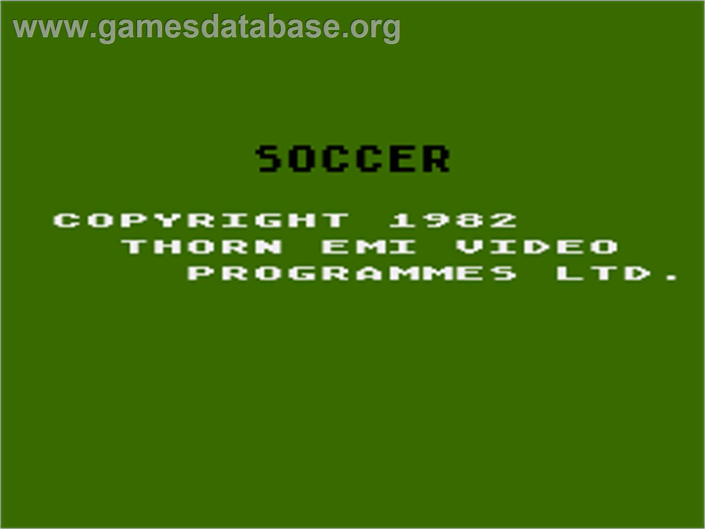 Soccer - Atari 8-bit - Artwork - Title Screen