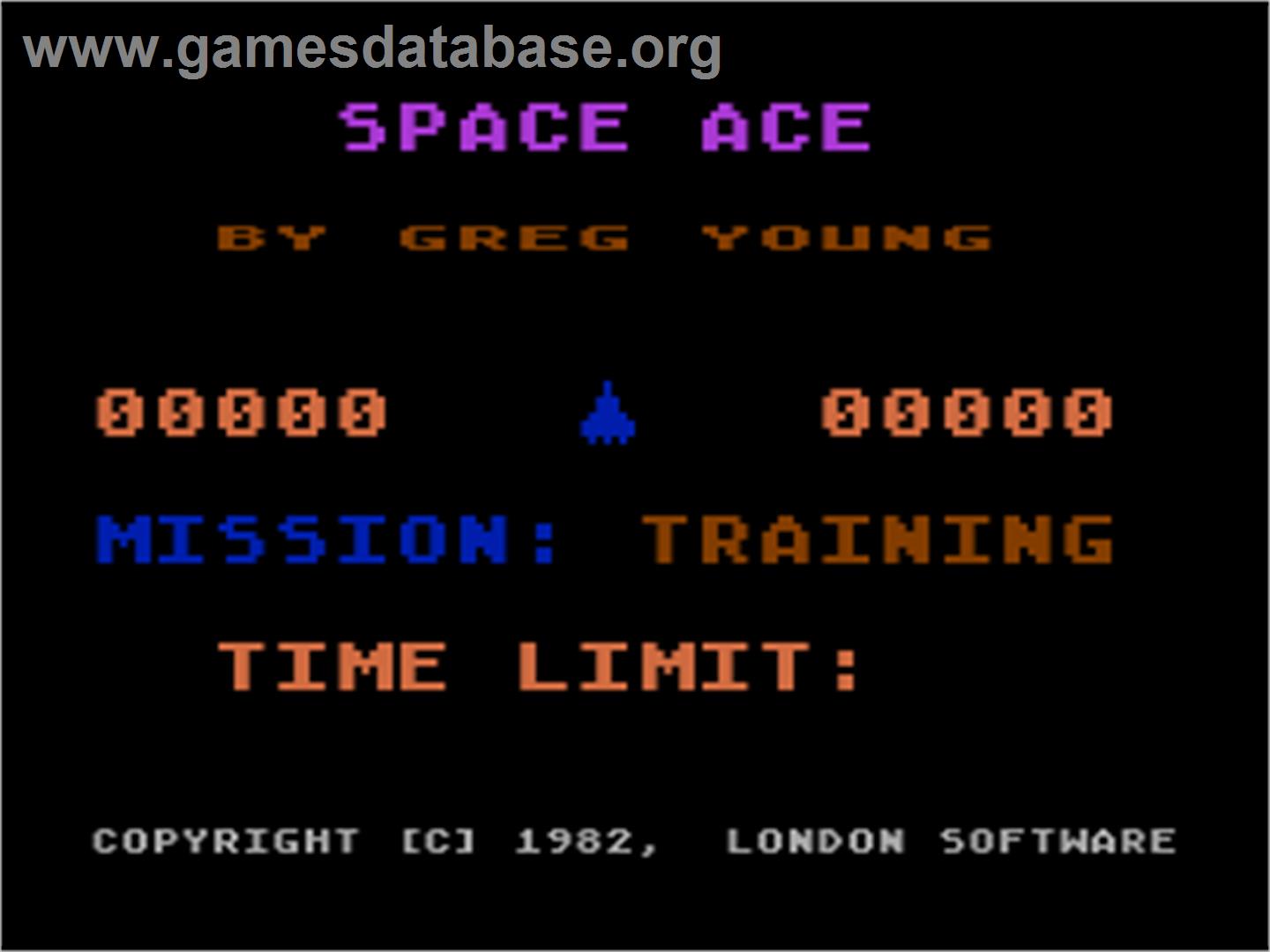 Space Ace - Atari 8-bit - Artwork - Title Screen