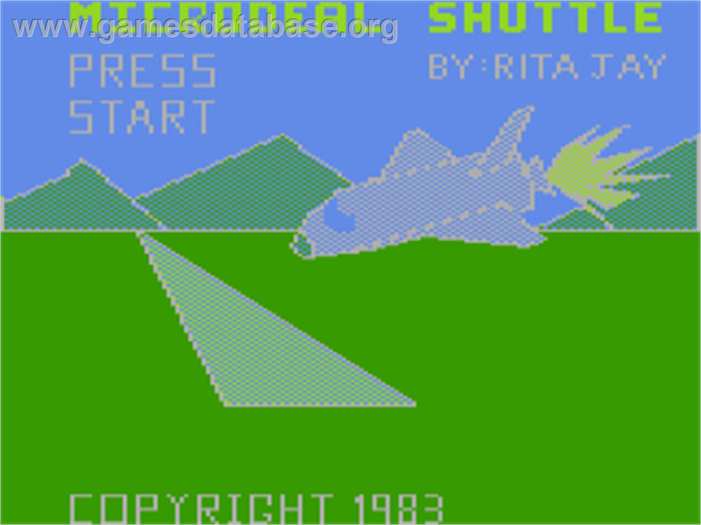 Space Shuttle - Atari 8-bit - Artwork - Title Screen
