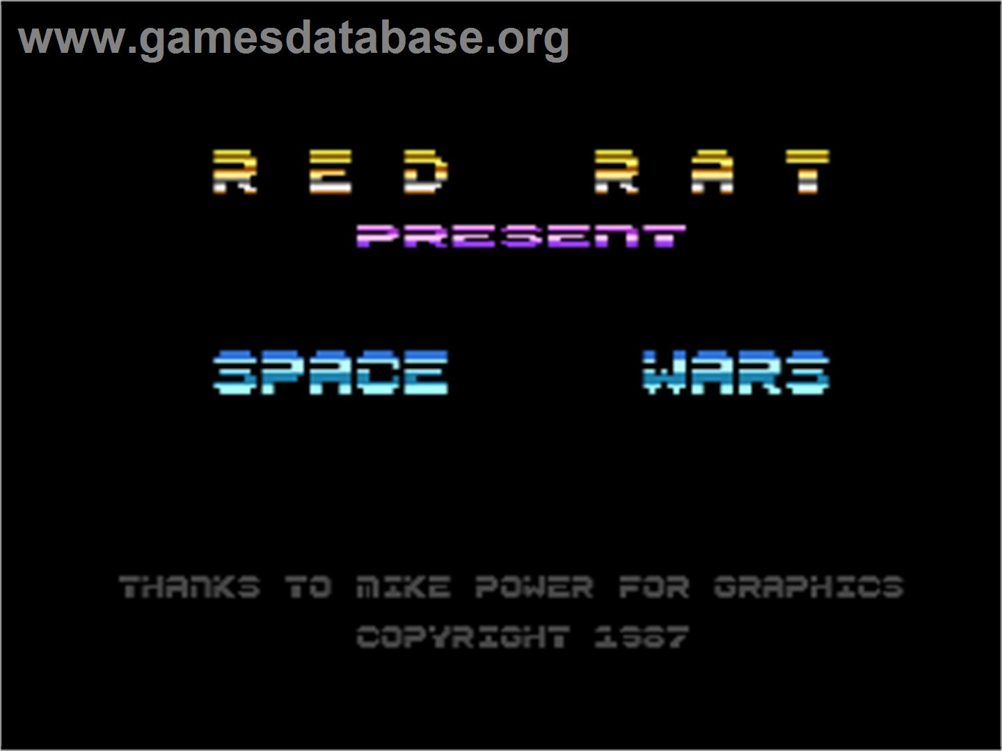 Space Wars - Atari 8-bit - Artwork - Title Screen