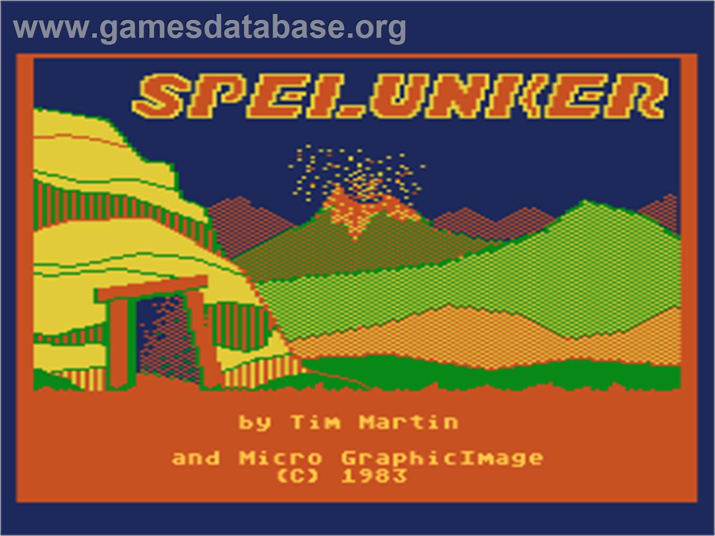 Spelunker - Atari 8-bit - Artwork - Title Screen