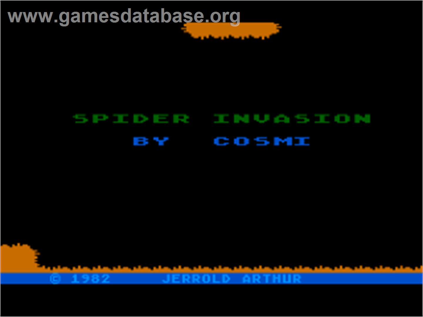 Spider Invasion - Atari 8-bit - Artwork - Title Screen