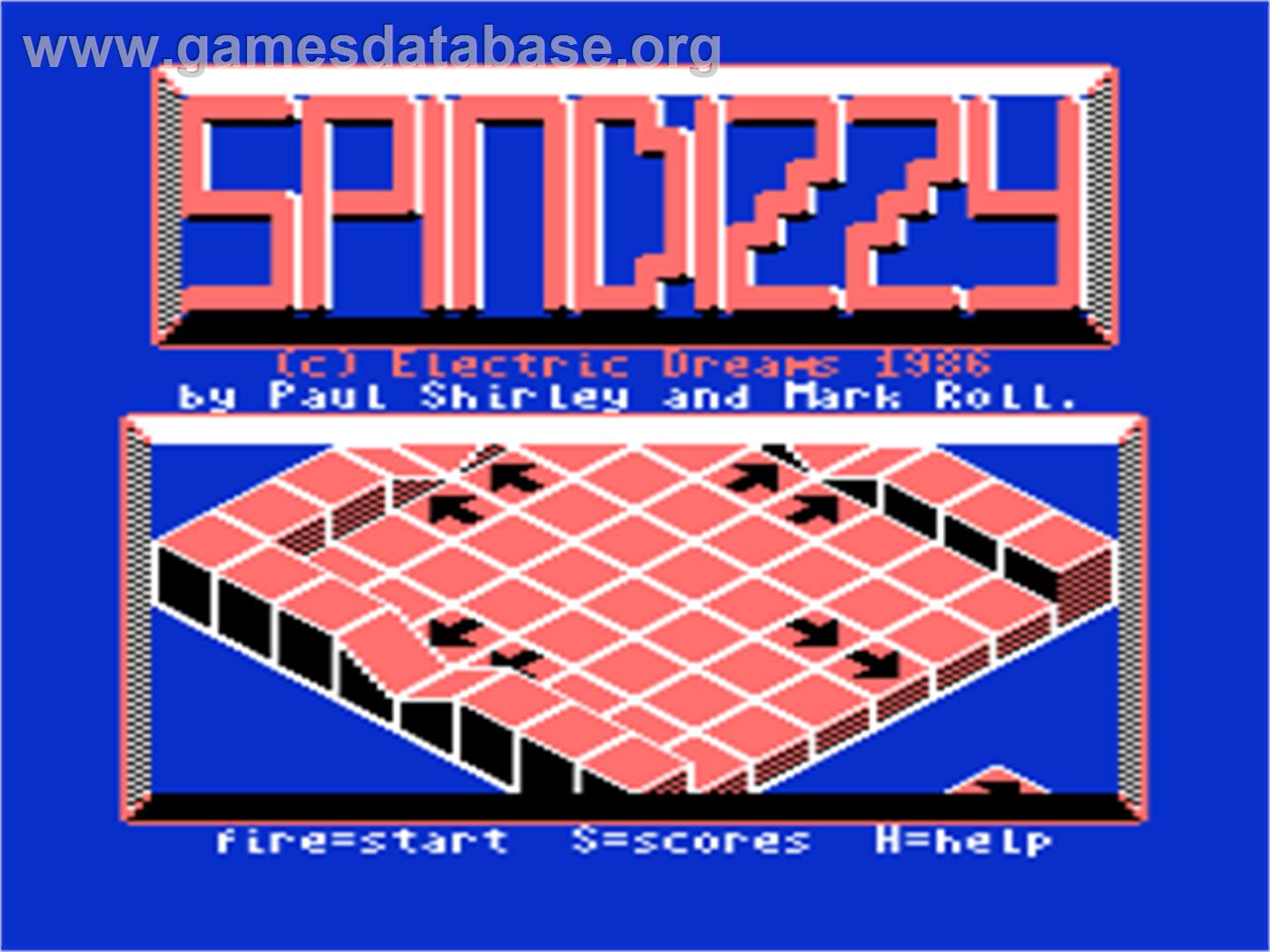 Spindizzy - Atari 8-bit - Artwork - Title Screen