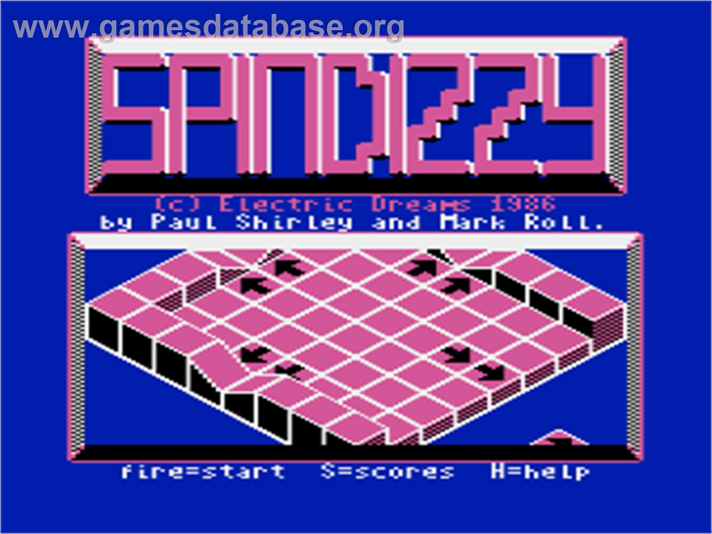 Spindizzy - Atari 8-bit - Artwork - Title Screen
