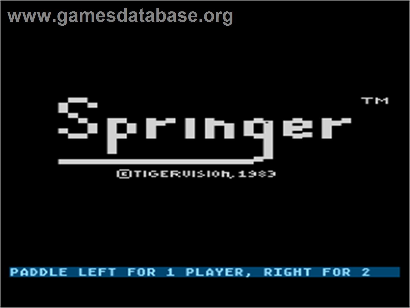 Springer - Atari 8-bit - Artwork - Title Screen
