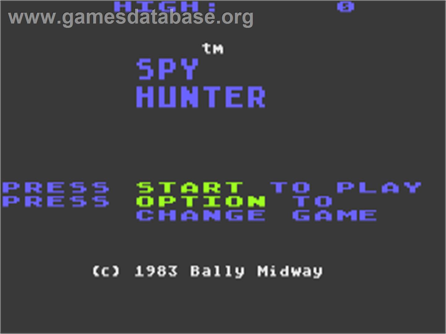 Spy Hunter - Atari 8-bit - Artwork - Title Screen