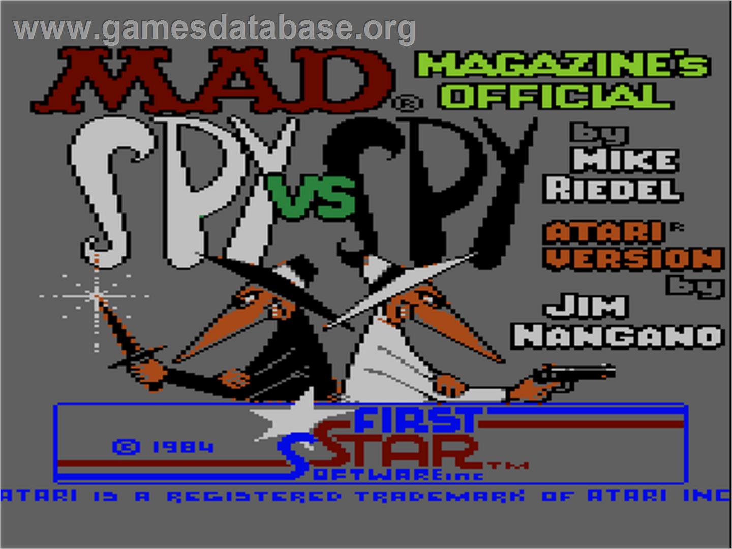 Spy Vs Spy - Atari 8-bit - Artwork - Title Screen