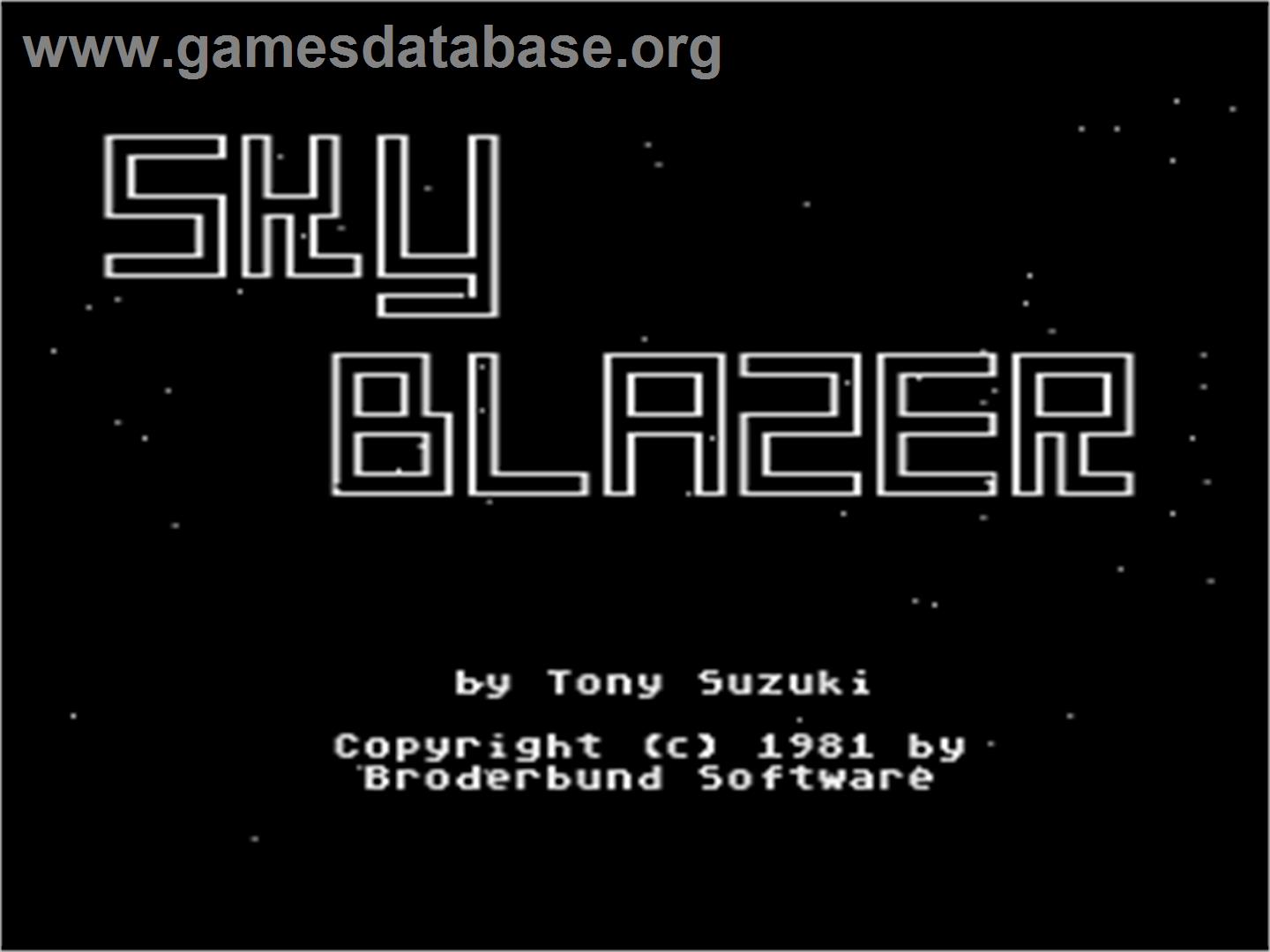 Star Blazer - Atari 8-bit - Artwork - Title Screen