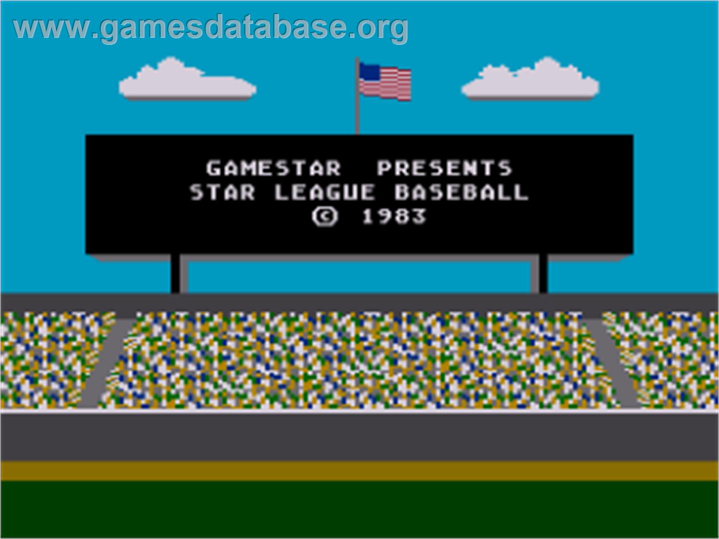 Star League Baseball - Atari 8-bit - Artwork - Title Screen