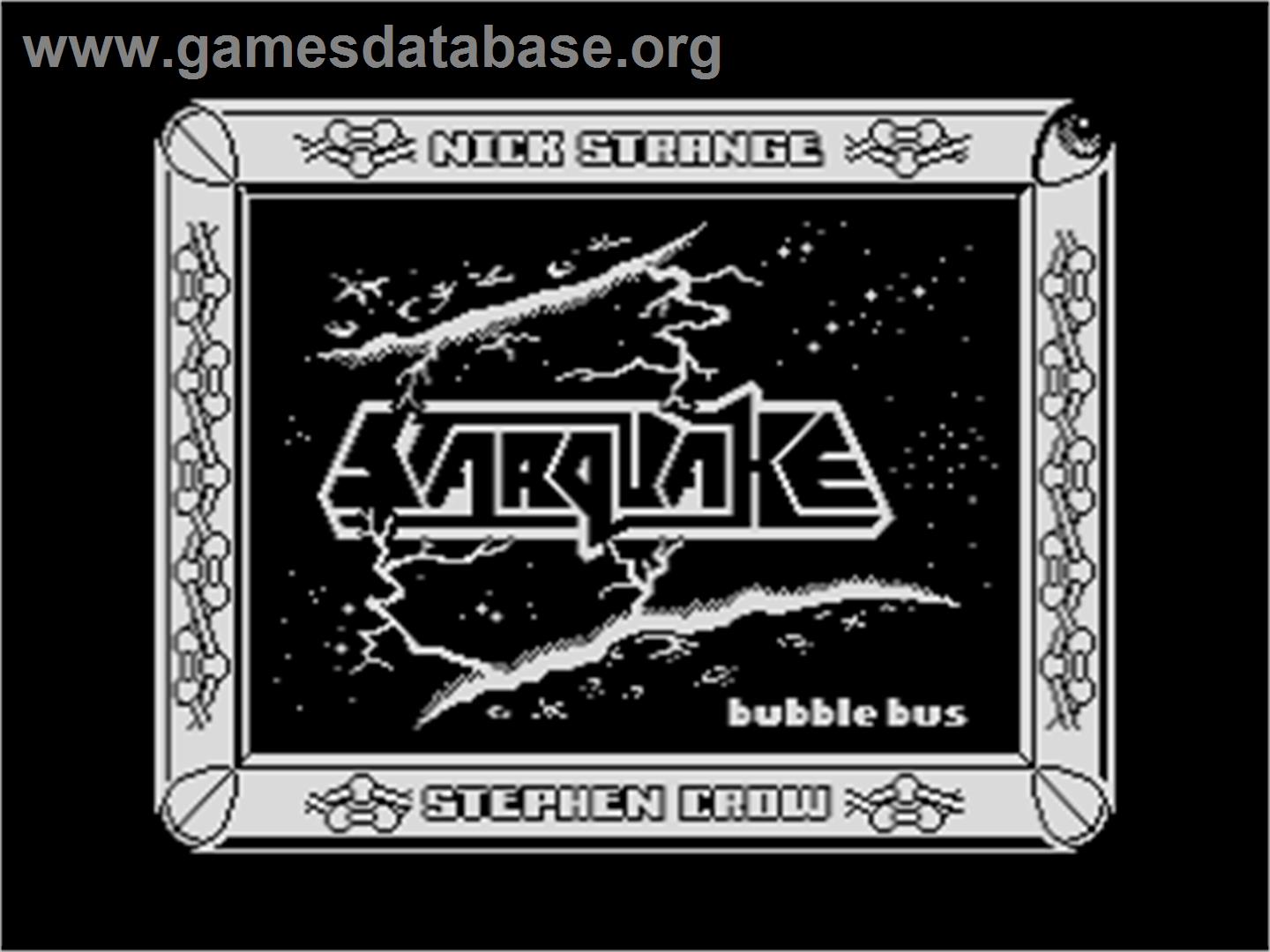 Star Quake - Atari 8-bit - Artwork - Title Screen