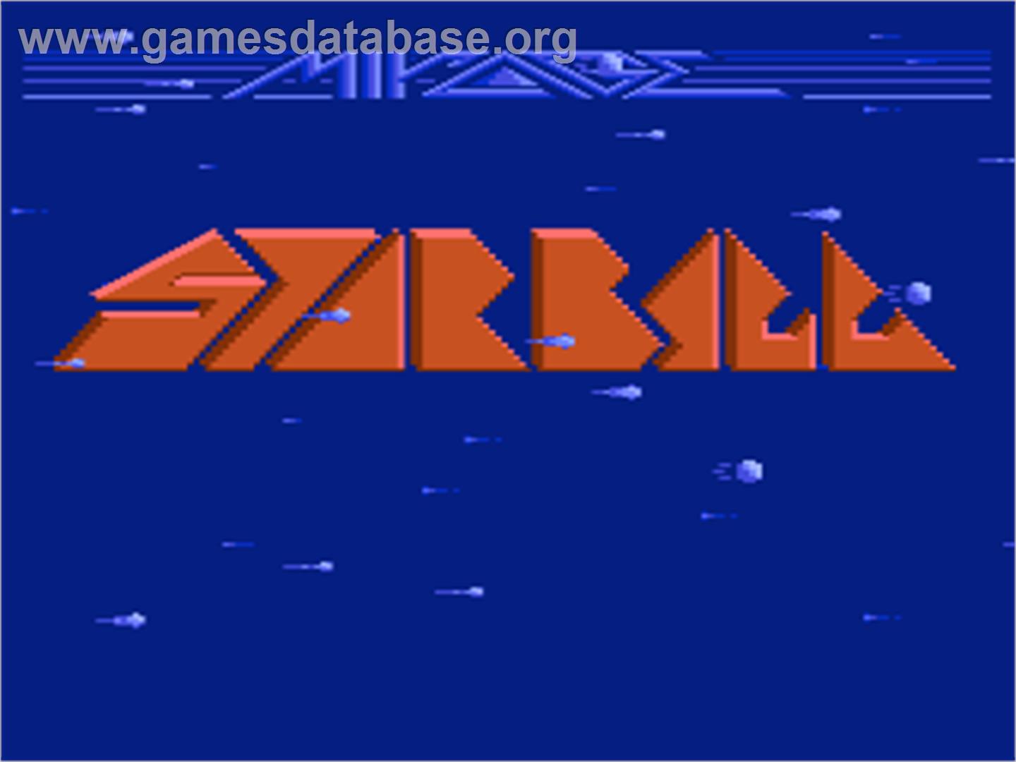 Starball - Atari 8-bit - Artwork - Title Screen