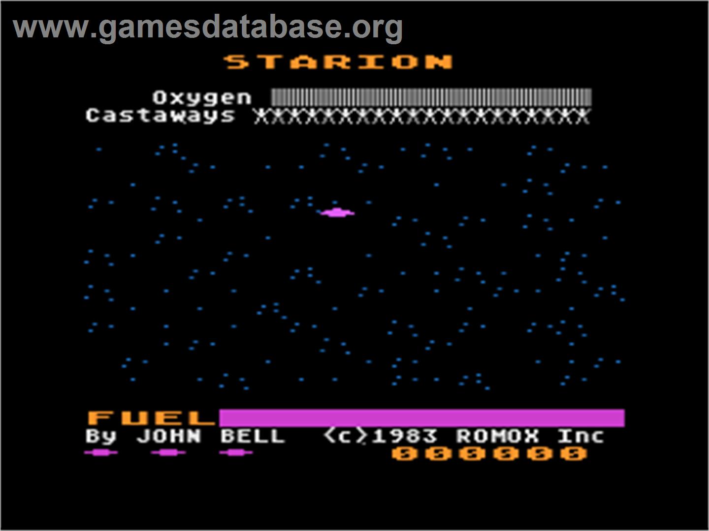 Starion - Atari 8-bit - Artwork - Title Screen