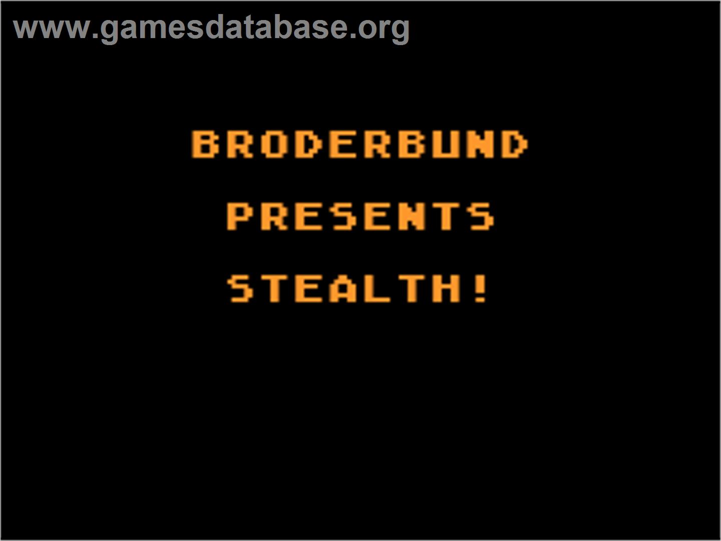 Stealth - Atari 8-bit - Artwork - Title Screen