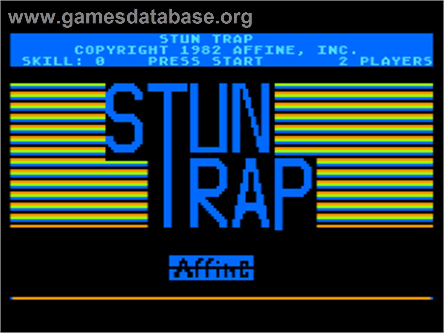 Stun Trap - Atari 8-bit - Artwork - Title Screen