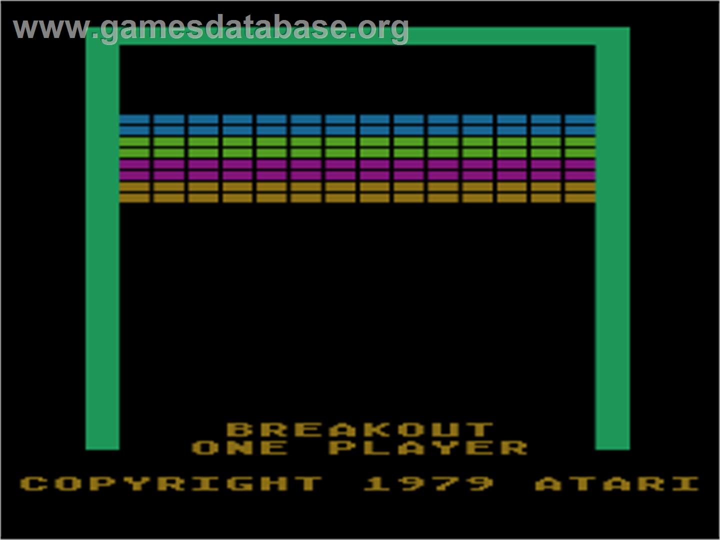 Super Breakout - Atari 8-bit - Artwork - Title Screen