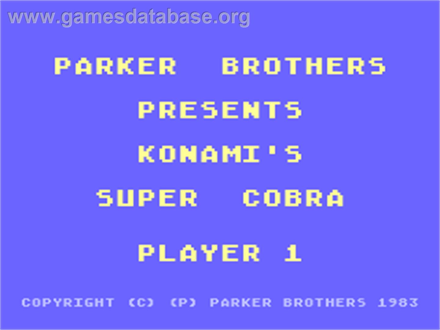 Super Cobra - Atari 8-bit - Artwork - Title Screen