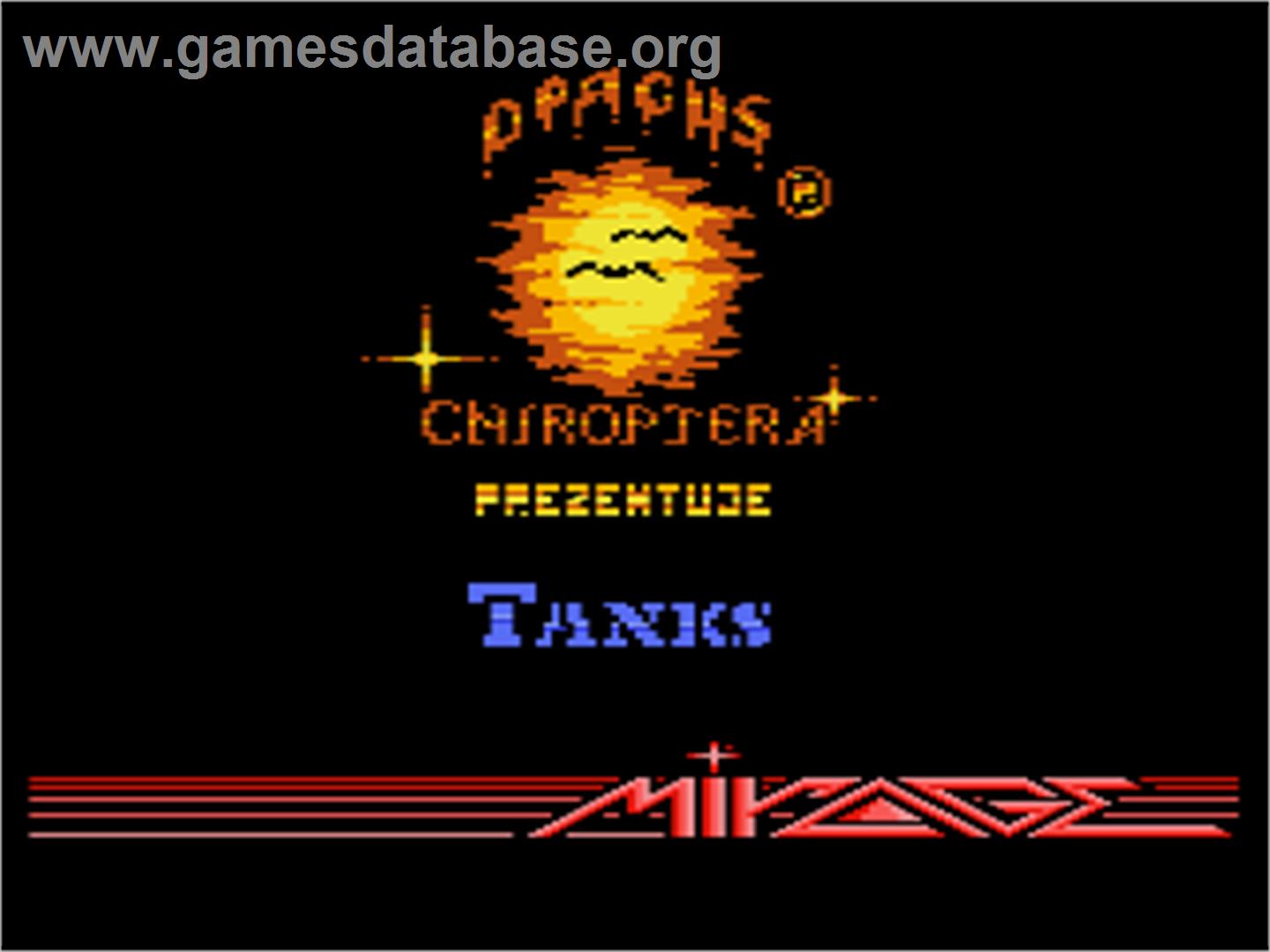 Tanks - Atari 8-bit - Artwork - Title Screen