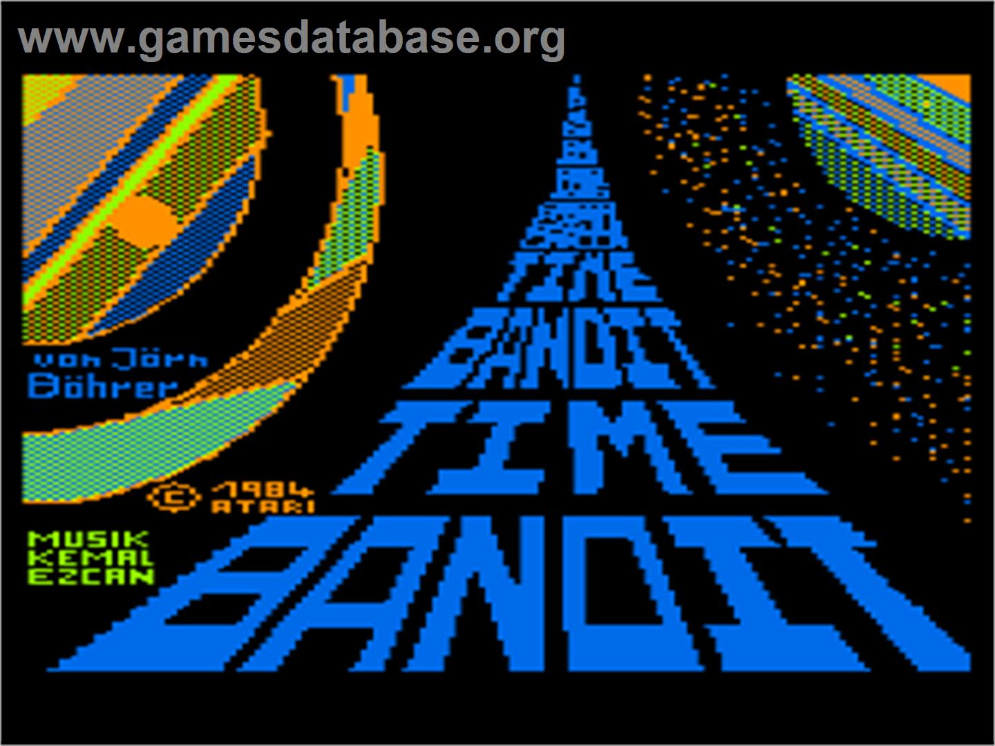 Time Bandit - Atari 8-bit - Artwork - Title Screen
