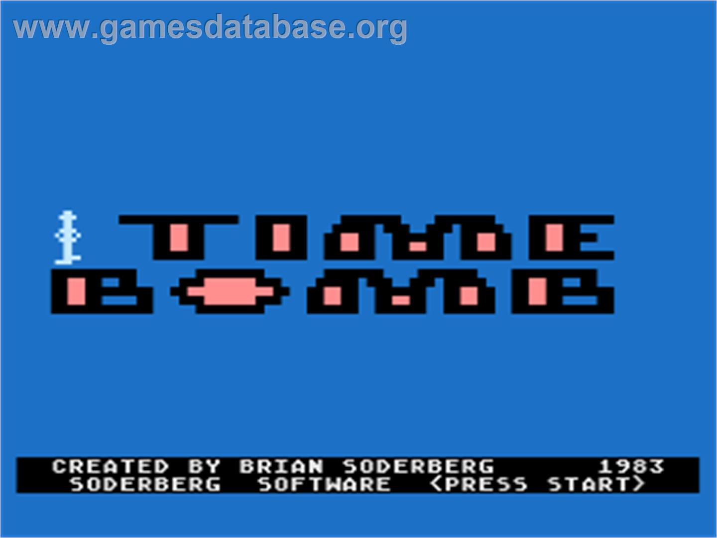 Time Bomb - Atari 8-bit - Artwork - Title Screen