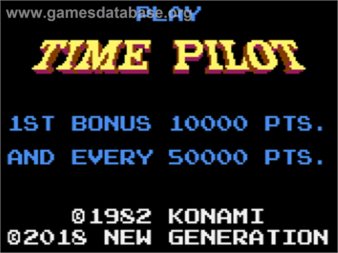 Time Pilot - Atari 8-bit - Artwork - Title Screen
