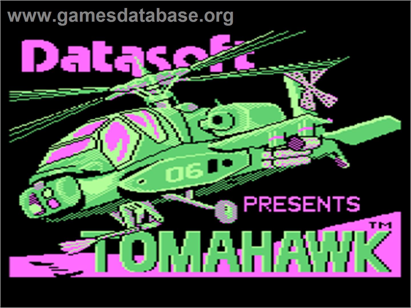 Tomahawk - Atari 8-bit - Artwork - Title Screen