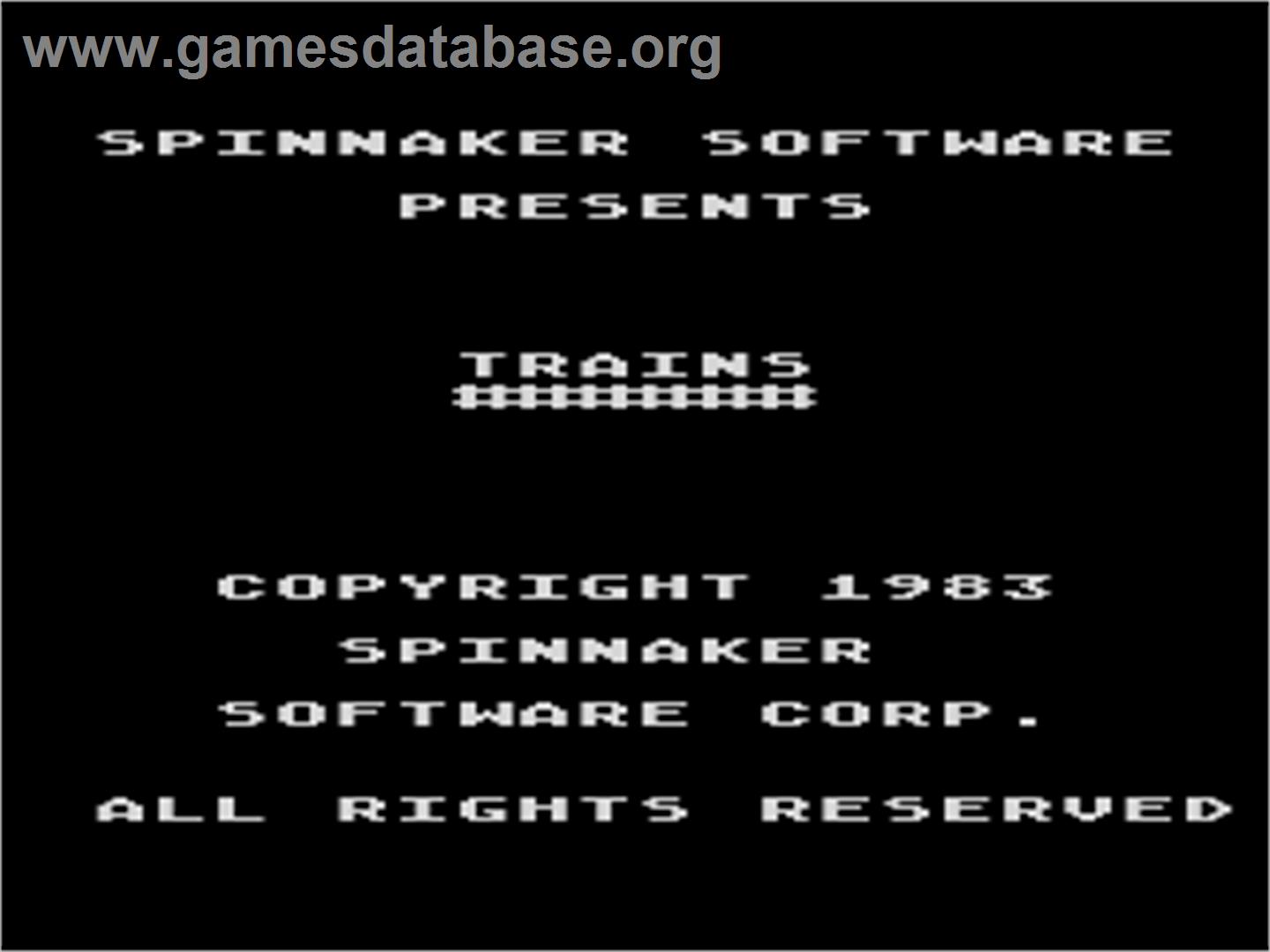 Trains - Atari 8-bit - Artwork - Title Screen