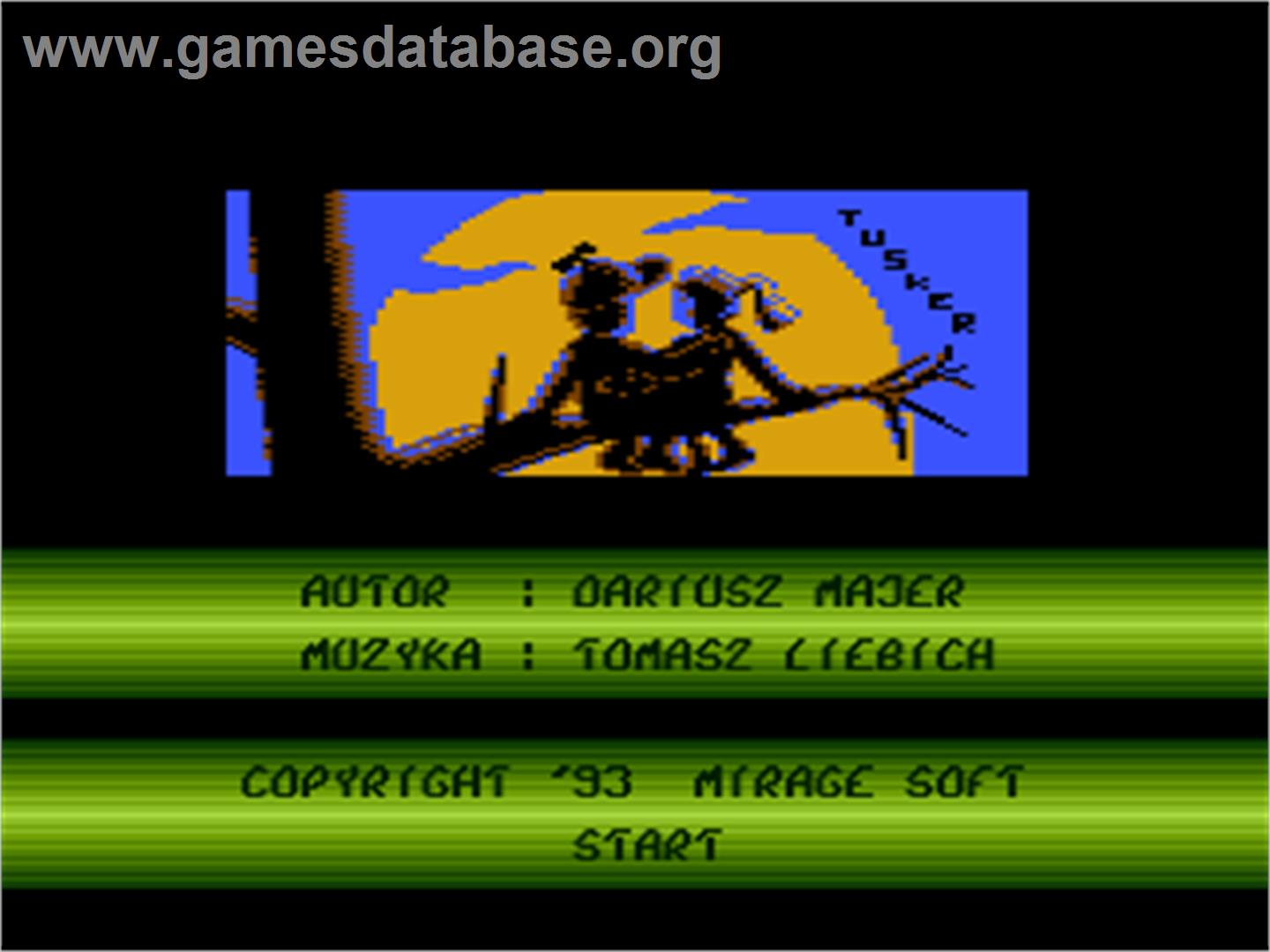 Tusker - Atari 8-bit - Artwork - Title Screen