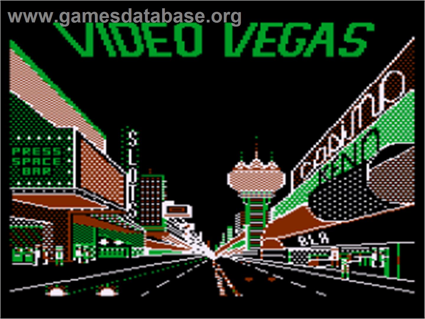 Video Vegas - Atari 8-bit - Artwork - Title Screen