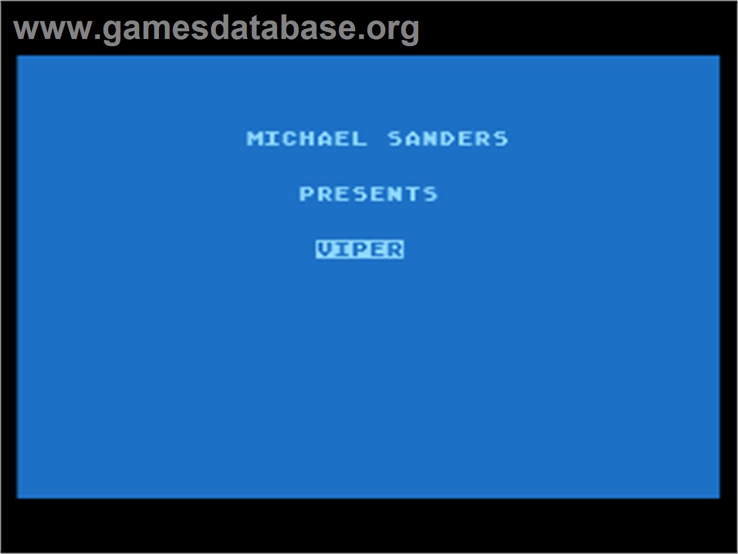 Viper - Atari 8-bit - Artwork - Title Screen