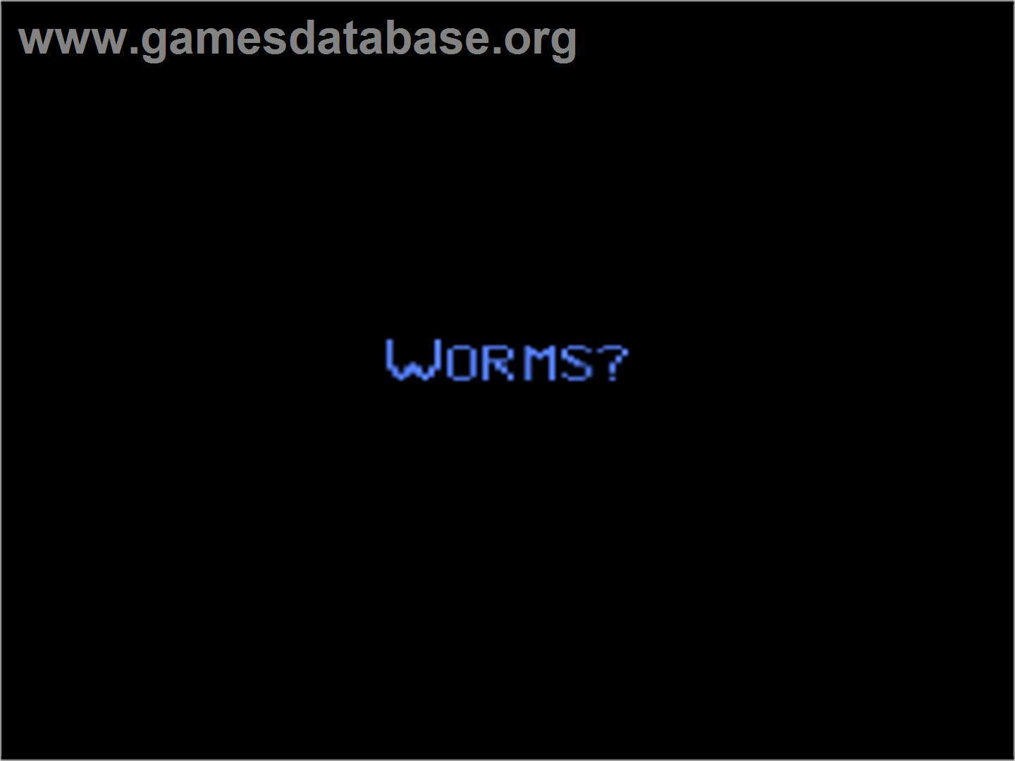 Worms - Atari 8-bit - Artwork - Title Screen
