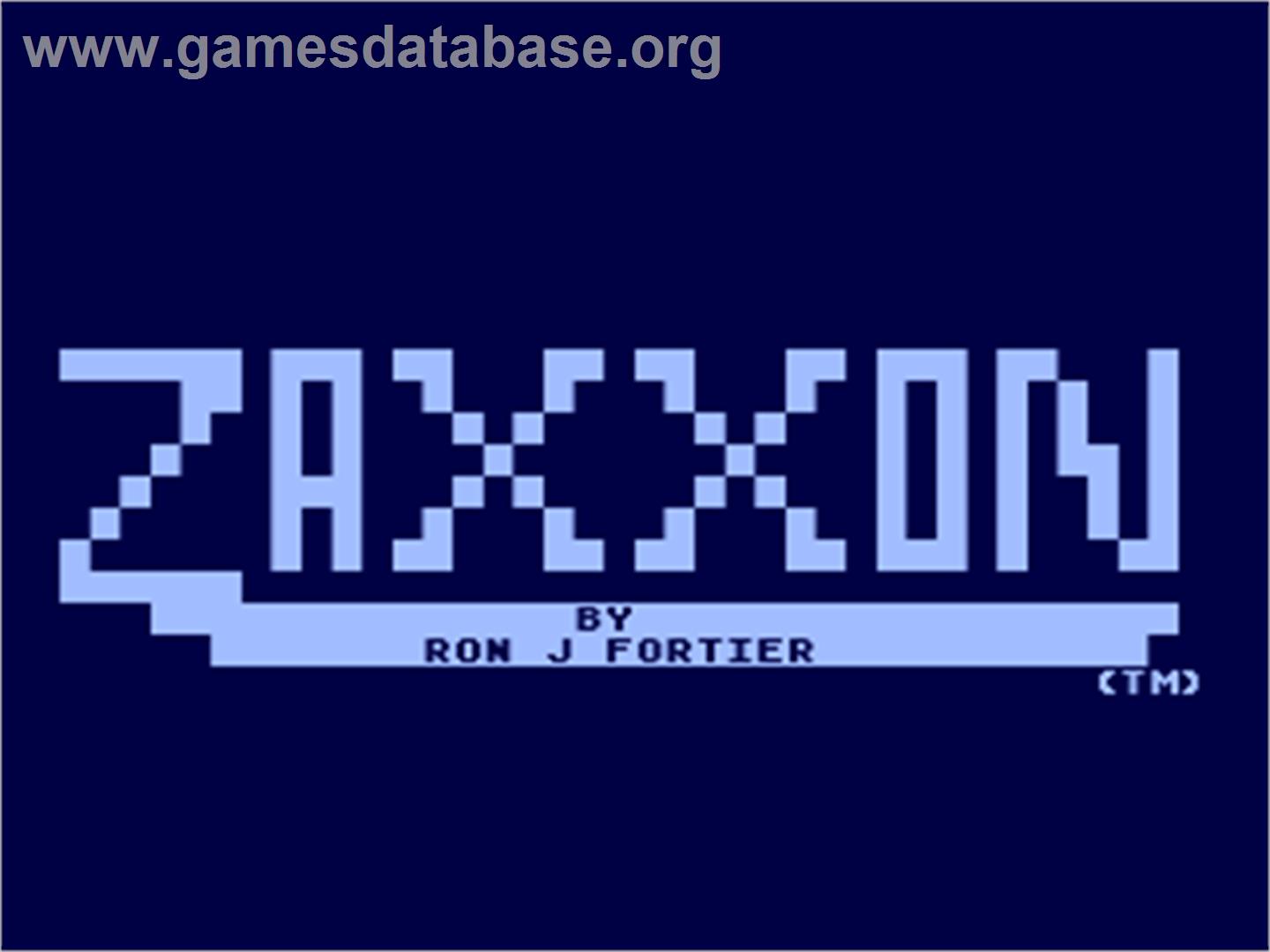 Zaxxon - Atari 8-bit - Artwork - Title Screen