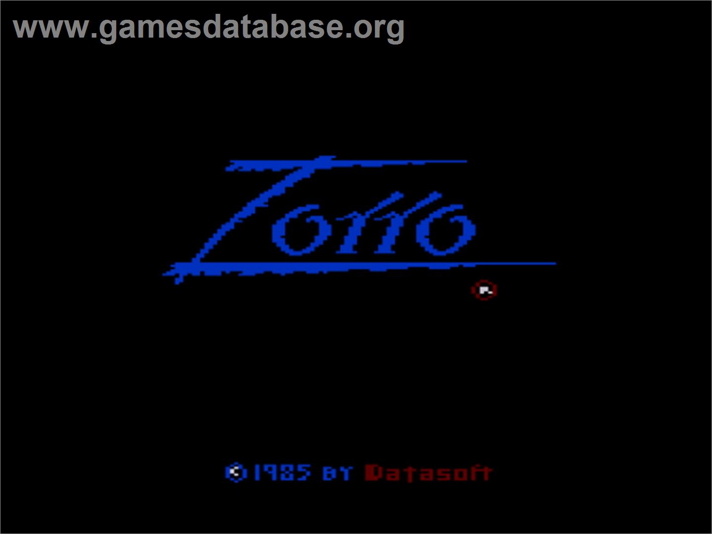 Zorro - Atari 8-bit - Artwork - Title Screen