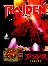 Box cover for Raiden on the Atari Jaguar.