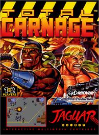Box cover for Total Carnage on the Atari Jaguar.