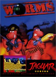 Box cover for Worms on the Atari Jaguar.