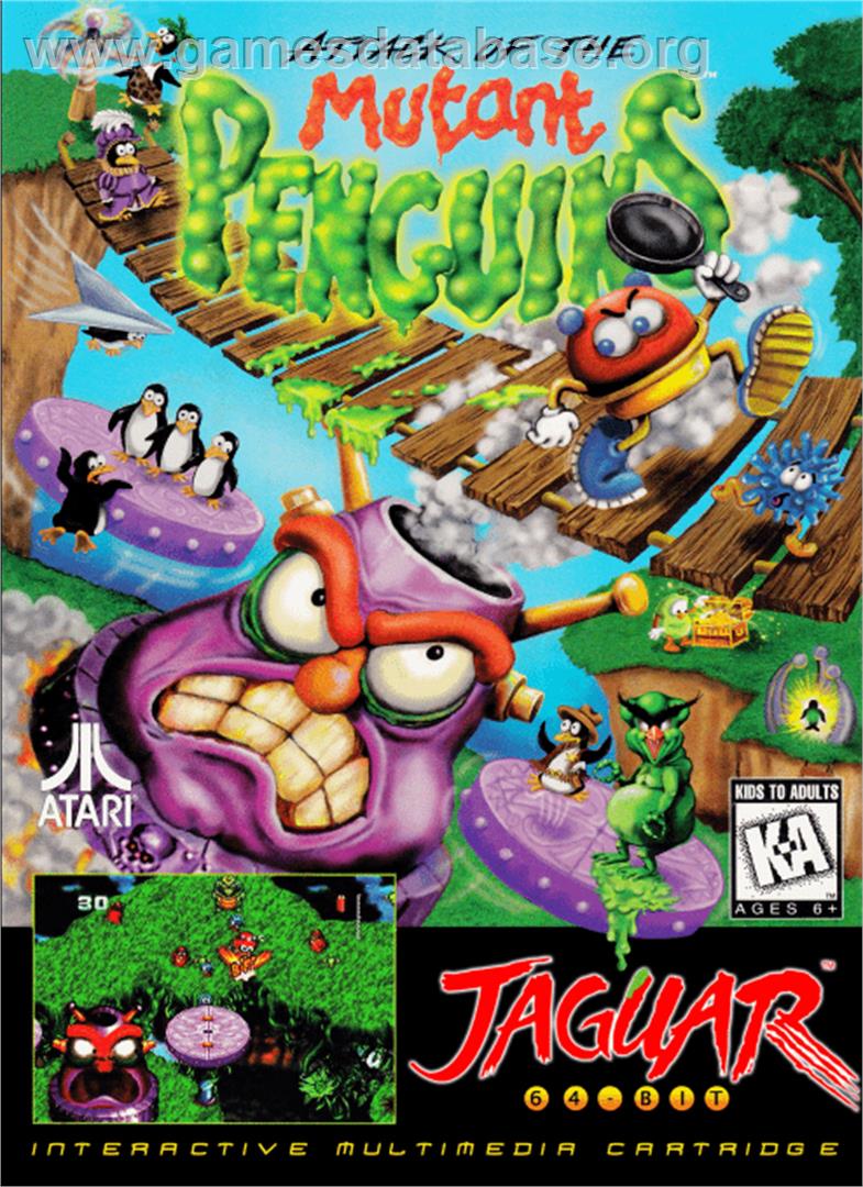 Attack of the Mutant Penguins - Atari Jaguar - Artwork - Box