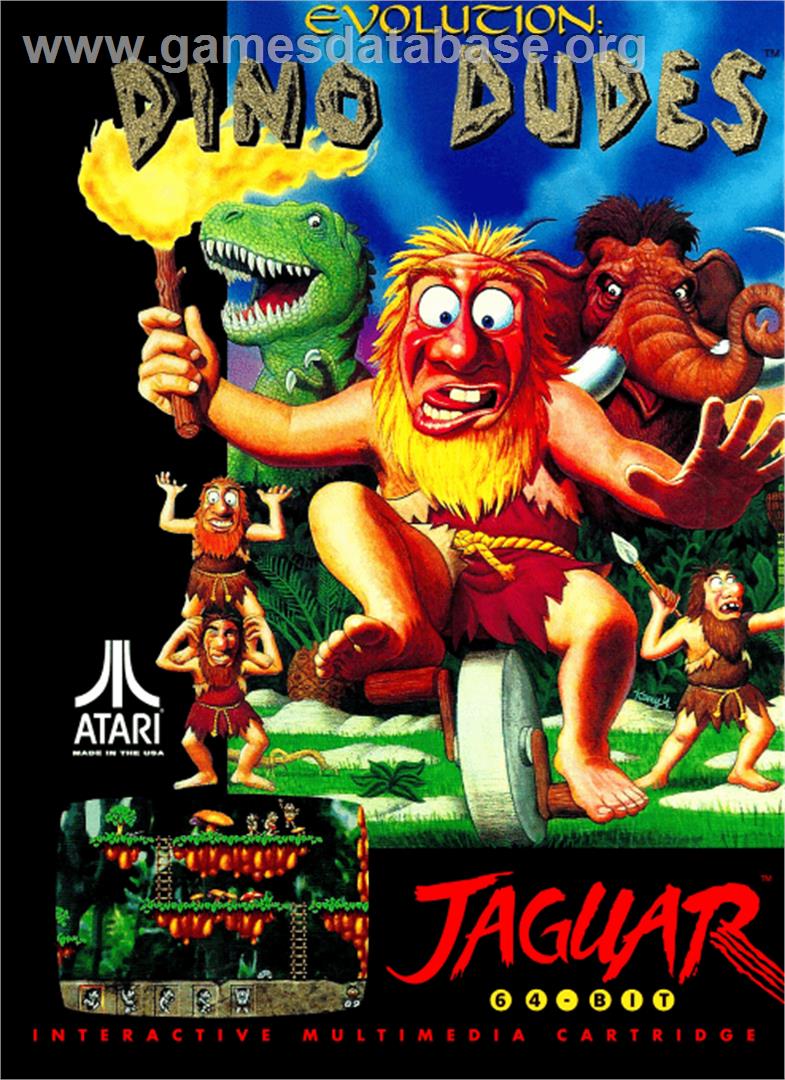 Evolution: Dino Dudes - Atari Jaguar - Artwork - Box