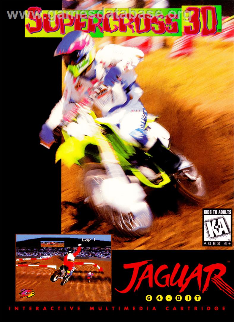 Supercross 3d - Atari Jaguar - Artwork - Box