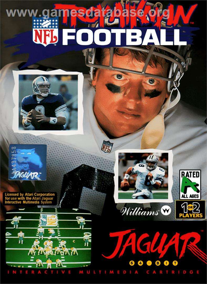 Troy Aikman Nfl Football - Atari Jaguar - Artwork - Box