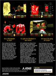 Box back cover for Doom on the Atari Jaguar.
