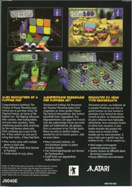 Box back cover for FlipOut on the Atari Jaguar.