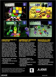 Box back cover for Flipout! on the Atari Jaguar.