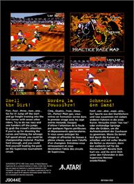 Box back cover for Supercross 3d on the Atari Jaguar.
