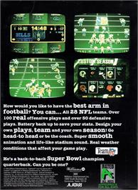 Box back cover for Troy Aikman Nfl Football on the Atari Jaguar.