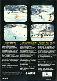 Box back cover for Val d'Isère Skiing and Snowboarding on the Atari Jaguar.