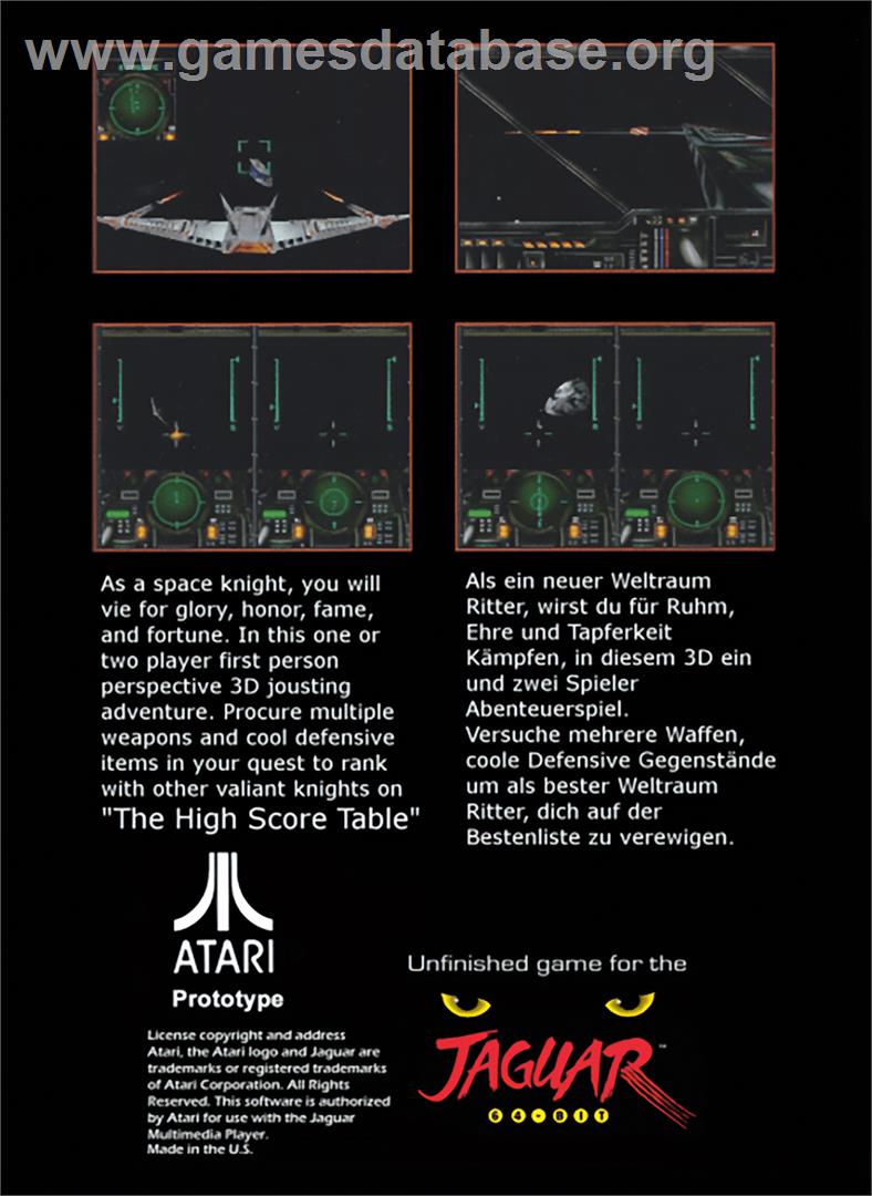 Space War 2000 - Atari Jaguar - Artwork - Box Back