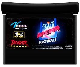 Cartridge artwork for Arena Football '95 on the Atari Jaguar.