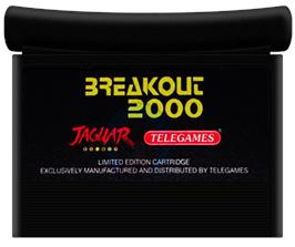 Cartridge artwork for Breakout 2000 on the Atari Jaguar.